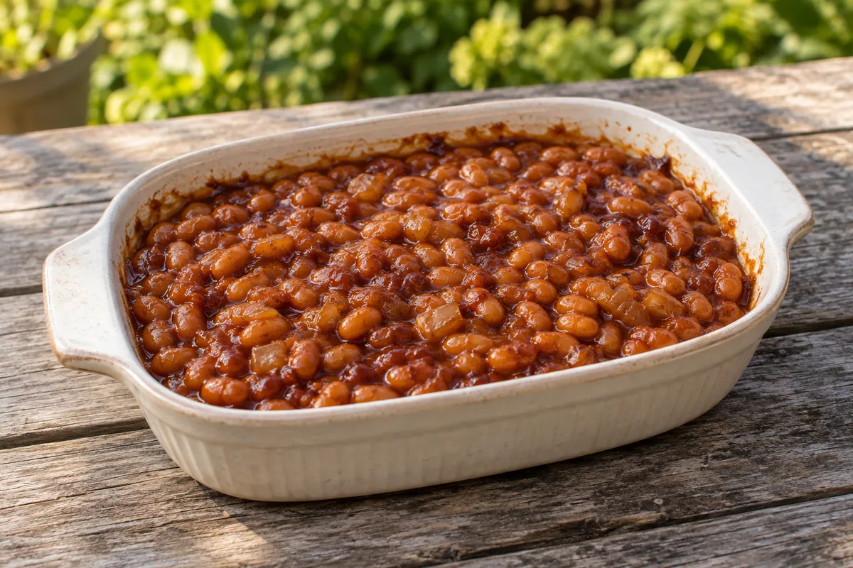 Serving of Smoky Baked Beans