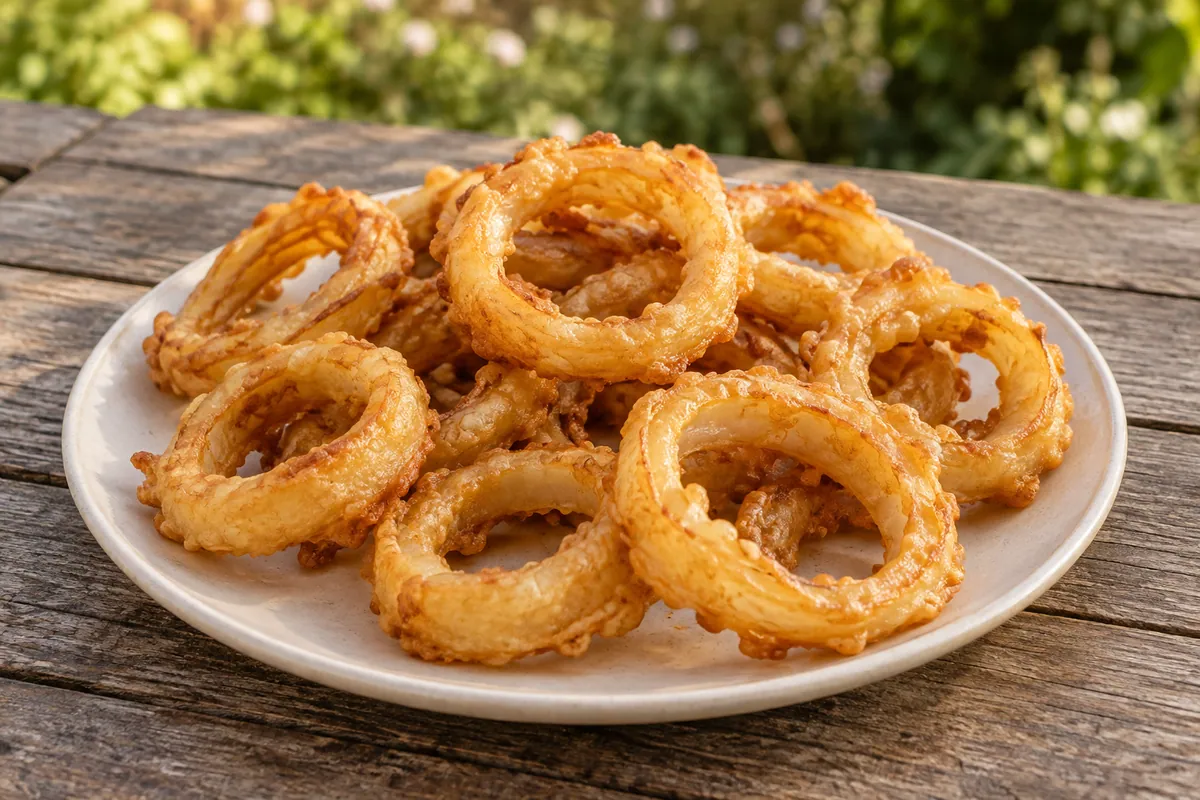 Serving of Crispy Vidalia Onion Rings